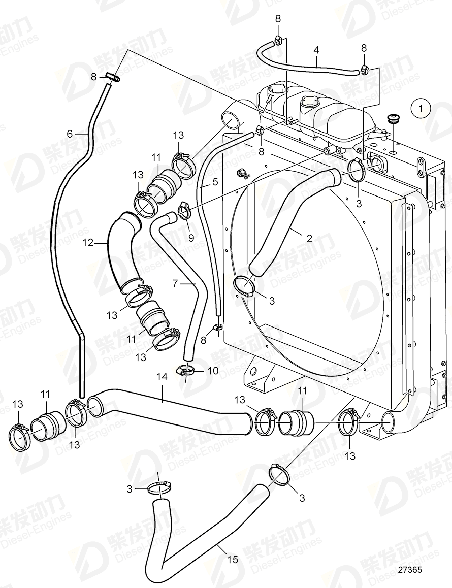 volvo penta Hose 21924291 Drawing volvo penta Hose 21924291 Drawing
